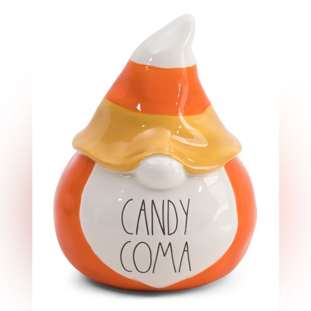 Rae Dunn ceramic candy coma halloween decoration
